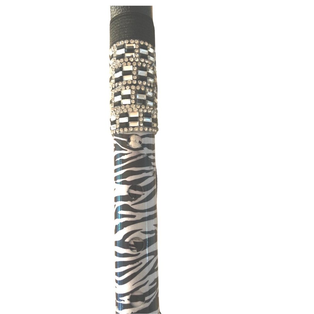 Zebra Rhinestone Cane - Picture 3 of 5